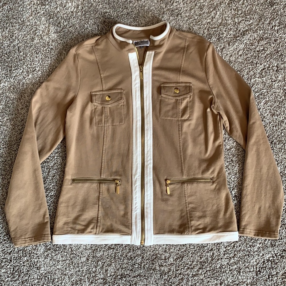 JM Collection Zip Front Topper / Jacket - Picture 3 of 10